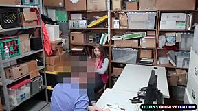 i bang shoplifter skylar's pussy. big tits in mall office.