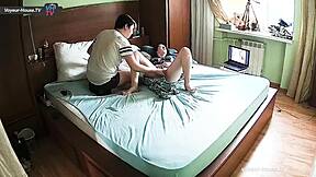 Young chick gets hard fingering from lesbi butch.