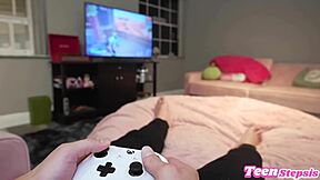 horny stepsis distracts big dick step-bro from getting a dub with pussy - shr0oms q - johnny love -