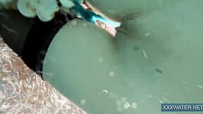 hot hungarian teen in the swimming pool petra