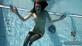 hot hungarian teen in the swimming pool petra