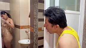 that dirty old pervert finally got to fuck two hot young women, ripping clothes and licking 😈