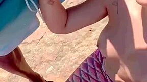 Construction worker fucks my ass in public, I beg him to cum inside 😈