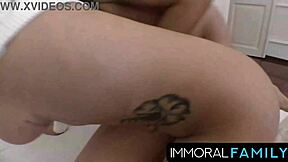 Bambola's tight pussy grips dan's dick