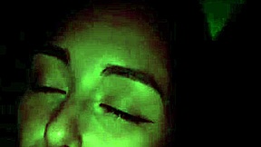 Sister-in-law with green eyes rides hard and gets facial