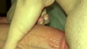 Classic scene where big cock penetrates tiny pussy in hardcore action with redhead housewife
