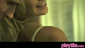 very cute blonde with small tits in a fun scene