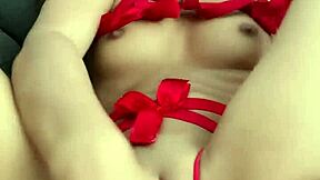 hot amateur latina stepsister plays with dildo in tight juicy pussy