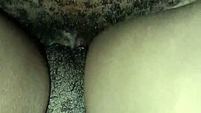 wife tells husband to fuck her gently in missionary and cum inside hairy pussy