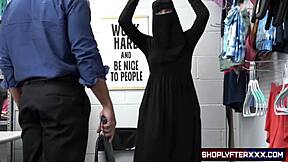 Shoplyfterxxx Com - Security Officer Justin Magnum Brings Delilah Day To The Back To Confront Her When Delilah Denies Everything Officer Justin Shows Her Footage Of Her Piling Expensive Underwear Under Her Hijab