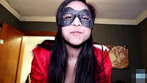 i'm a young 18+ desi slut getting my first blowjob training for christmas interracial