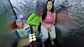 immigrant hides in pantry for creampie