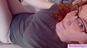Petite ginger asks, 'want jerk off instructions?'