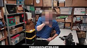 Tiny Asian Teen Makes Fuck Deal With Mall Cop To Avoid Jail