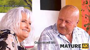 mature4k gorgeous mature woman with lust in eyes gives muff to the waiter