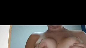 feeling sensual in front of the mirror as a cute girl