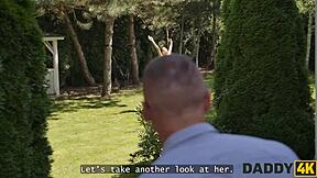 young skinny girl shows stepdaddy real deepthroat