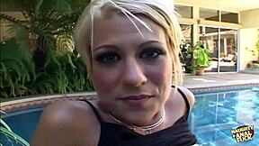 Guy yells amber's name then fucks her nasty asshole roughly with cum in mouth