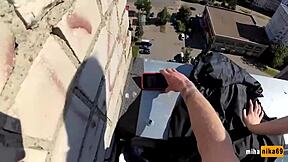 Sexy Russian Teen Bitch Gets Hardcore Fucking On The Roof In HD