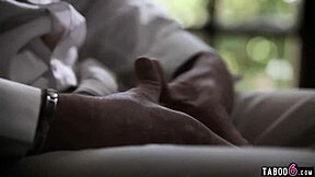 Teen cheerleader visits in pigtails