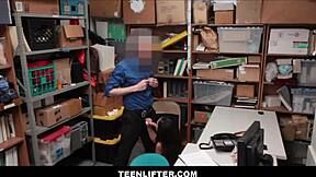 Caught shoplifting? Get strip searched and fucked by mall cop Aurora Winters and Wrex Oliver!