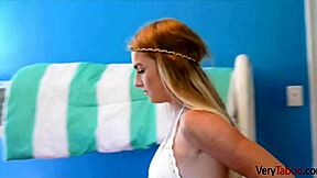 stepdaddy tricks the young blonde into a family situation.