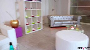 Perfect Emma Fantazy enjoys licking and rimming that big black cock before ass fucking