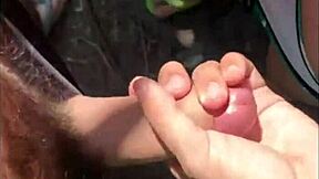 I said, 'Hey stranger, let me suck your monster cock on the trail.'