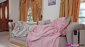 anna claire clouds' round ass is booked for bent over missionary riding and blowjob with cumshot