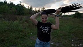 Black Lynn Ponytails Her Hair To Suck Cock Better