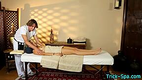 Hidden Cam Spies On Brunette Babe's Tit Rub Massage