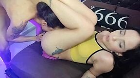 Stepsister gets fucked by stepbrother while talking to boyfriend!