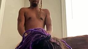 Broke Purple Dreadhead Takes Hard Dick Rough Pounding!