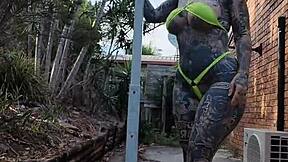 Melody Radford twerks in micro bikini outdoors