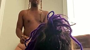 Broke Purple Dreadhead Takes Hard Dick Rough Pounding!