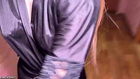 Skinny beautiful wife talks dirty in underwear during homemade close-up 😘