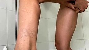 Horny Petite Blonde Masturbates To Crazy Orgasm In Shower!