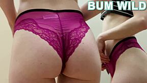 Young teen in sexy lingerie strips nude in storytelling scene