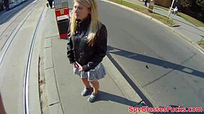 What happens when a real European teen gets bent over and fucked doggystyle outdoors on hidden cam?