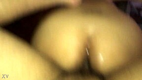 Latina wife bounces on hard dick during homemade wedding night. She enjoys the intimate couple moment.