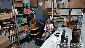 Police caught petite blonde teen 18+ in uniform for hardcore action 😏