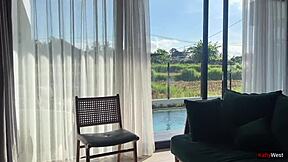 Teen babe needs hard fucking from stranger to get job with step daddy. They do rough sex outdoors leading to public cumwalk.