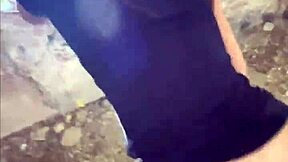 Public flashing and sex in tourist hotspot - pov teen 18+ sex with big ass babe bent over for doggystyle monster cock fucking outdoors!