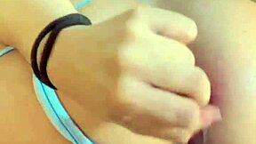 Bold Brazilian babe with natural tits commands guided handjob and dildo blowjob to intense orgasm.