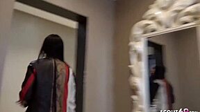 real german teen 18+ snowwhite meets client for blowjob and hardcore fuck