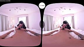 hey, what if this japanese maid in a big ass outfit wakes you up for some uncensored fun?