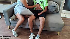 What starts as introducing my girlfriend to my stepdad turns into us fucking her and making her swallow his load