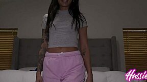 Slender beauty takes on big 12 inches with Charlotte Mae and Brickzilla 😈🍆