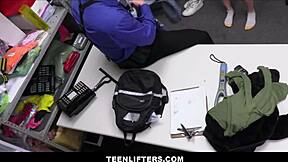 teenlifters - uh, skinny brunette teen 18+ shoplifter caught, ya know? veronica church and jack vegas with petite pov feet and monster cock action.