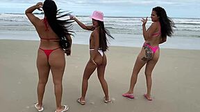 on a beach holiday during spring break, the group turns into a wild 4some with maya hyuga, bia andrade, and candy debby getting frisky